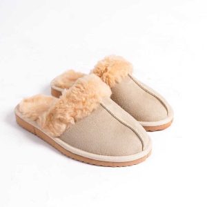 Дамски зимни чехли Trendella - бежови, корична снимка